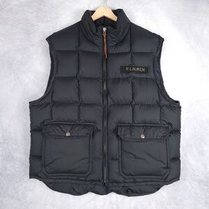 Vintage Polo Jean Ralph Lauren Puffer Vest Mens XL Down Military Surplus Patch